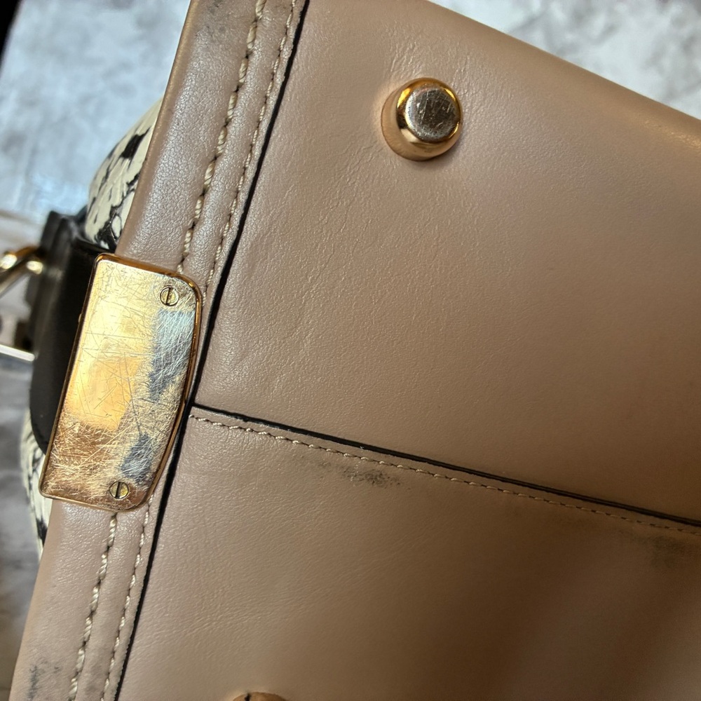 Coach swagger colorblock bag taupe and snake print - Picture 7 of 14